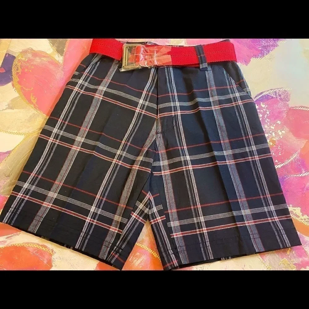 Kids Seven Souls Boys Plaid Fashion Shorts size 6